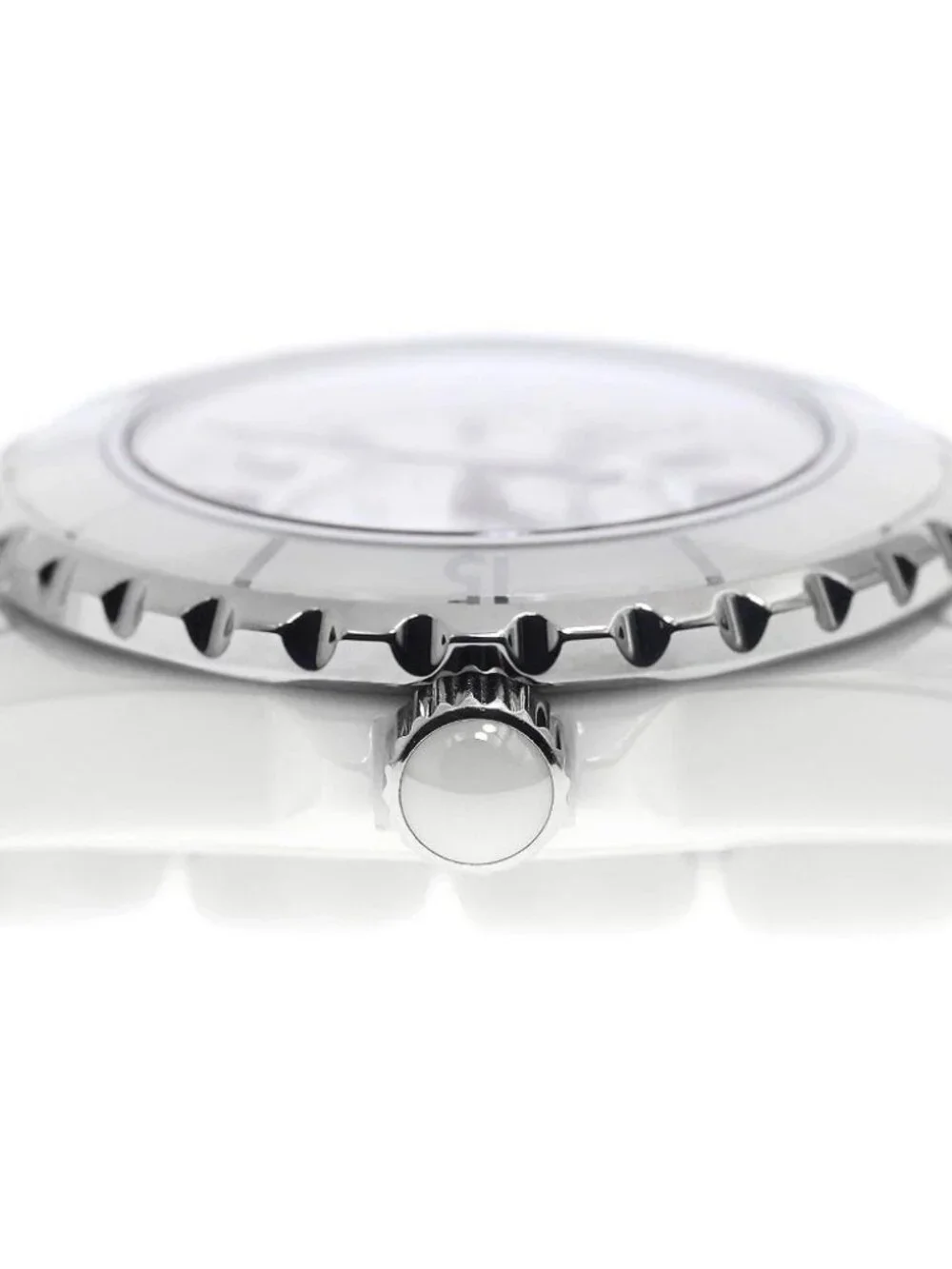 CHANEL J12 33mm H0968 White ceramic date white Dial Quartz Ladies Watch_923532